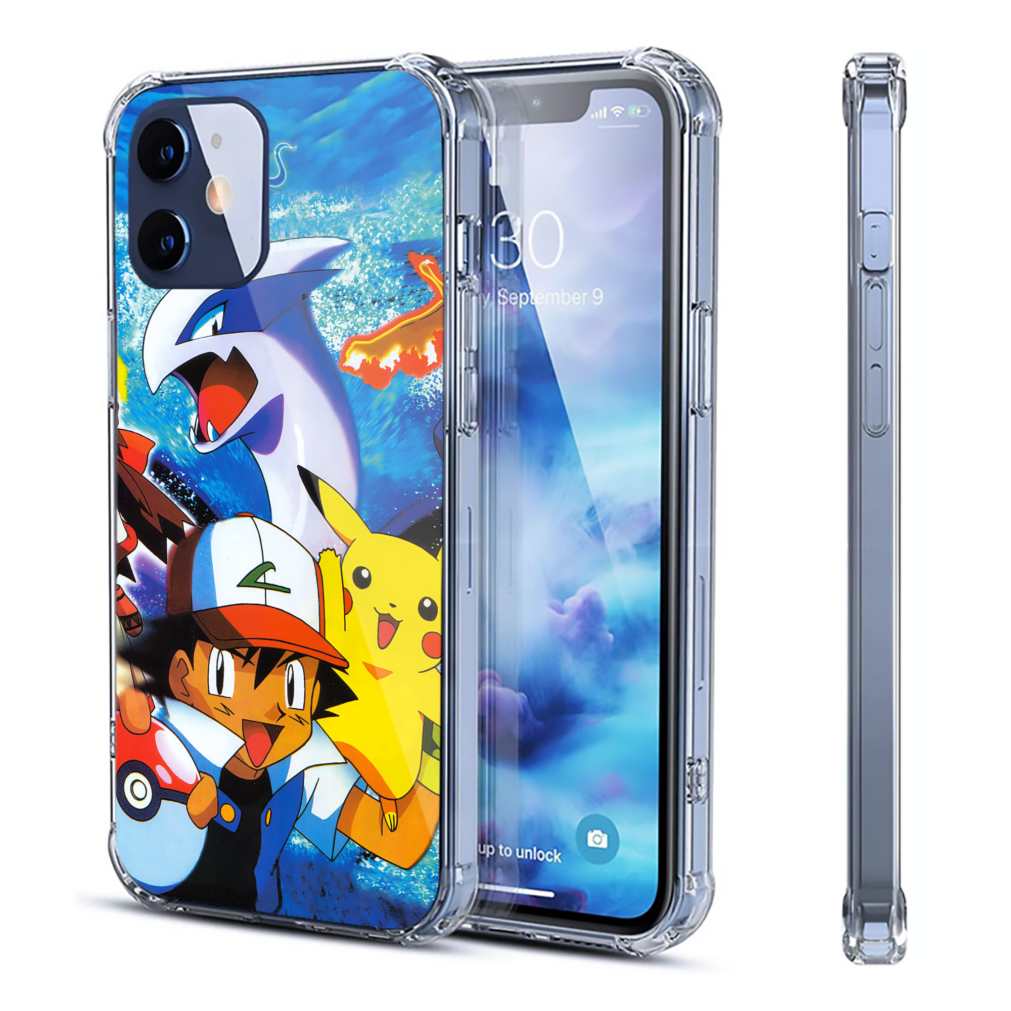 （画像用） ポケットモンスター Pokémon 【iPhone 12シリーズ対応】透明スマホケース（クリアソフトケース）